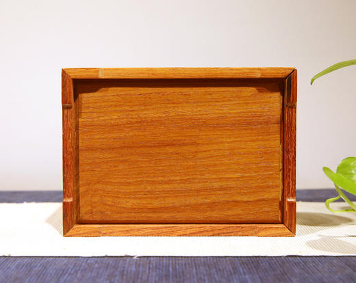 红桥红 精品  大果紫檀 【22  素面纸巾盒】全独板 榫卯结构  实用收藏 商品图5