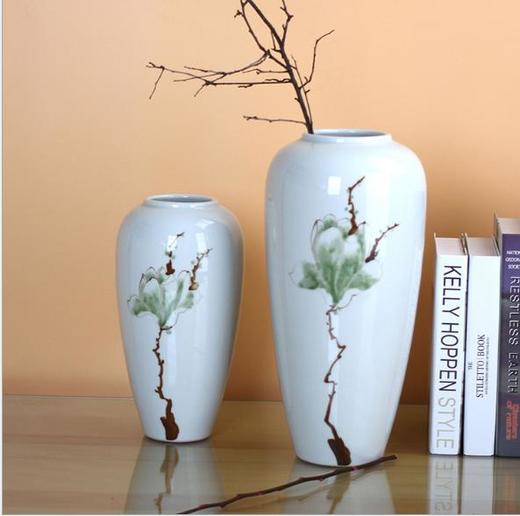 花瓶简约现代家居客厅装饰摆件陶瓷三件套花瓶室内摆件