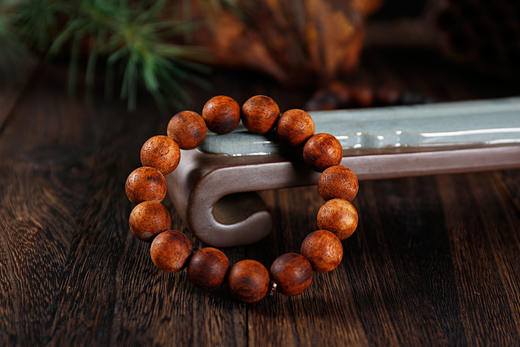 降真香手串，黑油麻丝料，15mm 商品图0