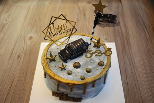 场景主题蛋糕系列酷炫黑色奔驰车如图款式新鲜水果动物性淡奶油