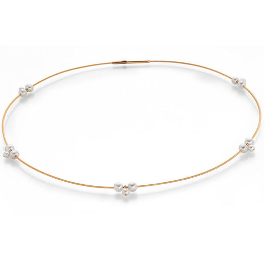 订购7周到｜Eva Strepp-Mini Trio-15颗珍珠 项链（金色）［德国设计师］ 商品图1