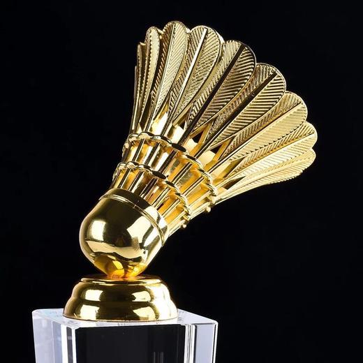 高档羽毛球比赛奖杯定制创意运动会水晶杯定做制作体育颁奖刻字 商品图4