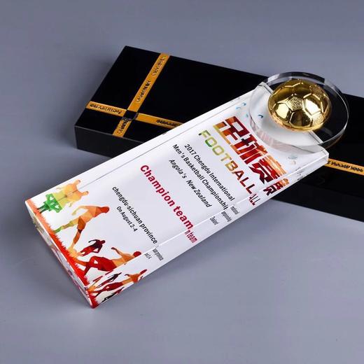 高档水晶奖杯定制创意足球比赛奖杯运动会冠军颁奖彩印定做 商品图4
