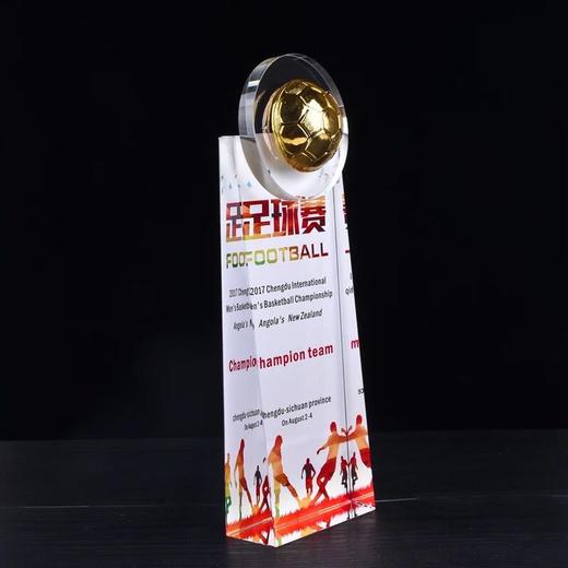 高档水晶奖杯定制创意足球比赛奖杯运动会冠军颁奖彩印定做 商品图1