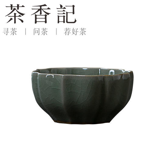 茶香记 汝瓷海棠杯   河南汝瓷非遗传承人张涛亲作    豆绿釉    汝瓷张 商品图4