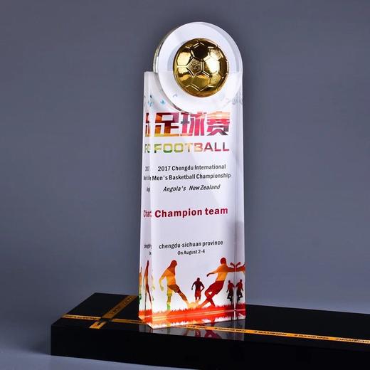 高档水晶奖杯定制创意足球比赛奖杯运动会冠军颁奖彩印定做 商品图2