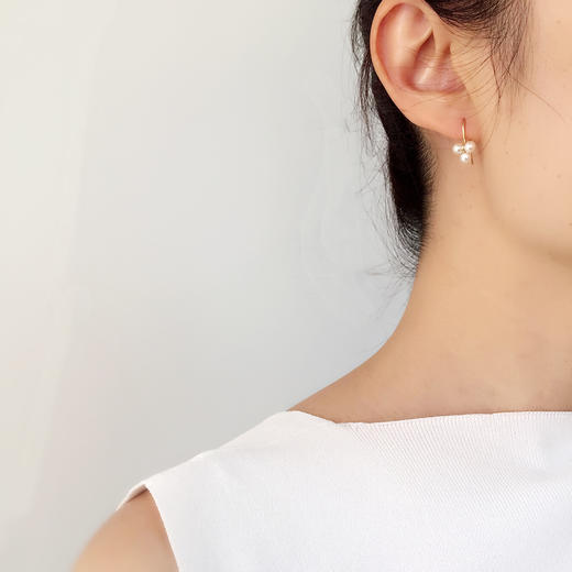 北京仓｜Eva Strepp-Mini Trio-6颗珍珠 耳环（金色）［德国设计师］ 商品图2