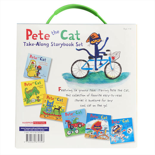 英文原版绘本 皮特猫6本套装Pete the Cat Take-Along Storybook Set 6 groovy storybbok Adventures 儿童启蒙英语阅读图画故事书 商品图3
