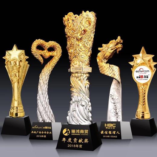 奖杯定制定做高档优秀员工奖品创意金属奥斯卡小金人冠军奖杯刻字 商品图2