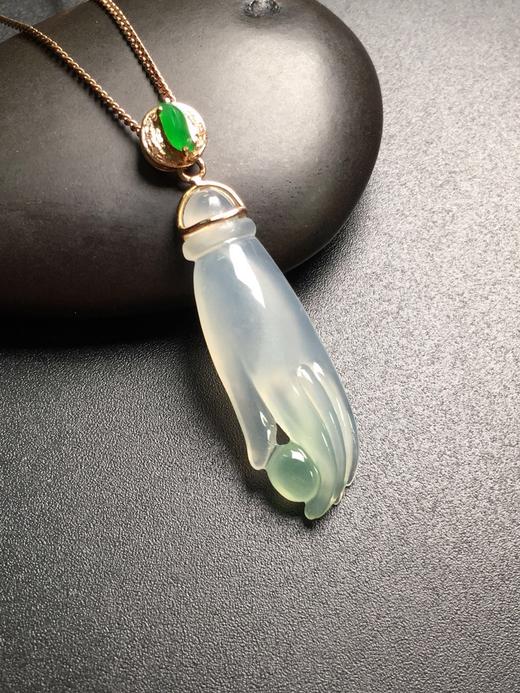 【d11534】翡翠冰种飘花佛手吊坠