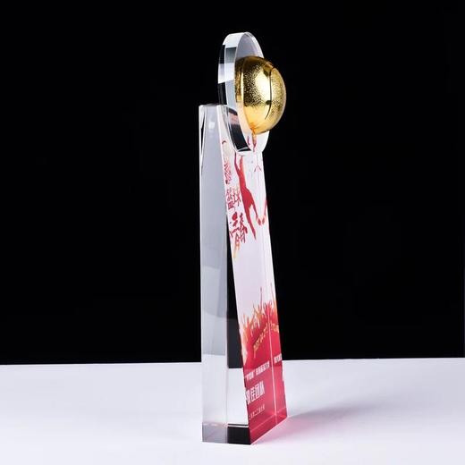 高档水晶奖杯定制创意足球比赛奖杯运动会冠军颁奖彩印定做 商品图3