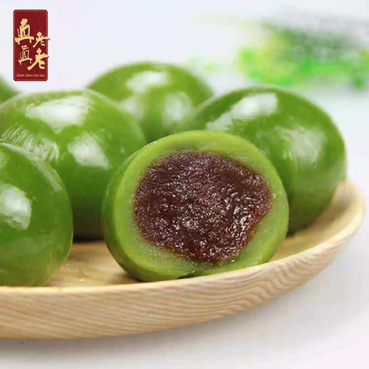 真真老老豆沙青团江南特产细点 麻薯味手工青团子