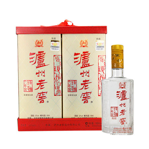 52度 泸州老窖六年窖头曲酒 商超版 500ml*2    泸州老窖官方旗舰店 商品图0