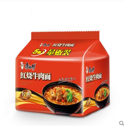 【百汇到家】康师傅红烧牛肉面五连包100g*5包 商品图1