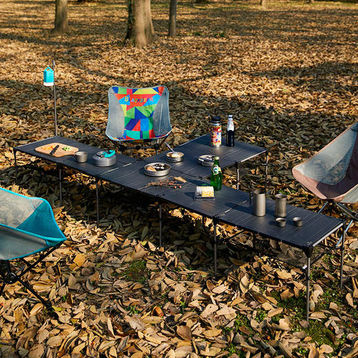 黑鹿 多用途 几何折叠桌 可自由组合搭配 收纳体积小 商品图3