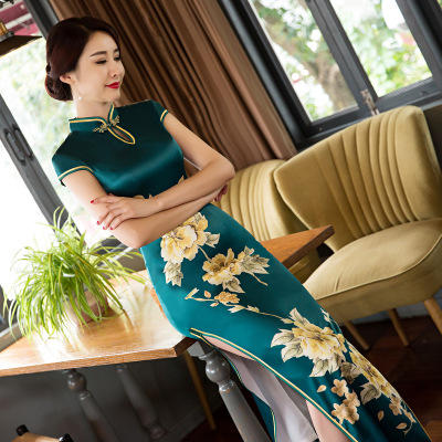 ML 1718   滴水领旗袍气质复古 商品图2