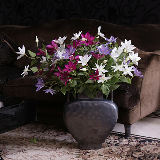 原野古典风中式爱丽丝套装 铁线莲花仿真花假花装饰摆件 商品图1