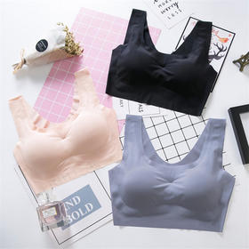 日系无痕抹胸一片式内衣舒适瑜伽运动防震孕妇睡眠文胸背心