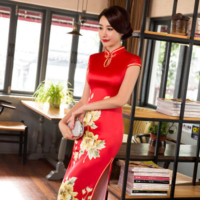 ML 1718   滴水领旗袍气质复古 商品图0