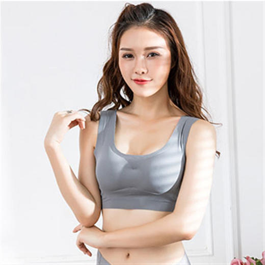 日系无痕抹胸一片式内衣舒适瑜伽运动防震孕妇睡眠文胸背心 商品图3