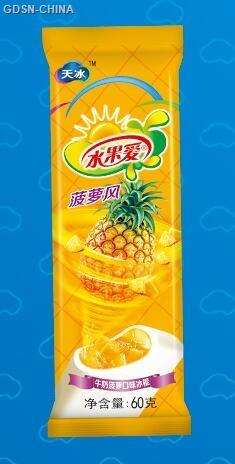 天冰牛奶菠萝口味冰棍65克 商品图0