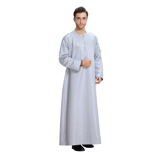 穆斯林男士纯色简约长袍，礼拜服 | 包邮 商品图1