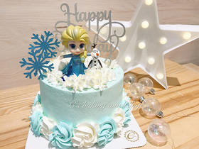 迪士尼 冰雪奇缘 艾莎ELSA场景C款 忌廉蛋糕（默认自提，收费配送请联系客服）