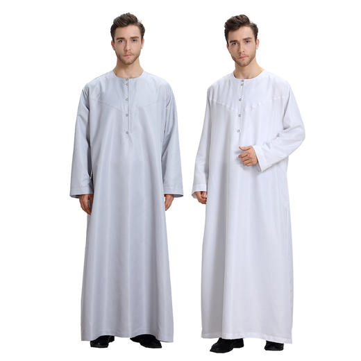 穆斯林男士纯色简约长袍，礼拜服 | 包邮 商品图6