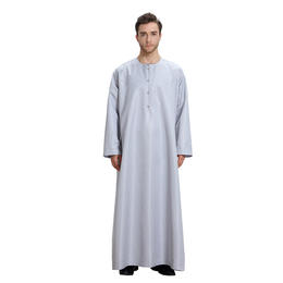 穆斯林男士纯色简约长袍，礼拜服 | 包邮