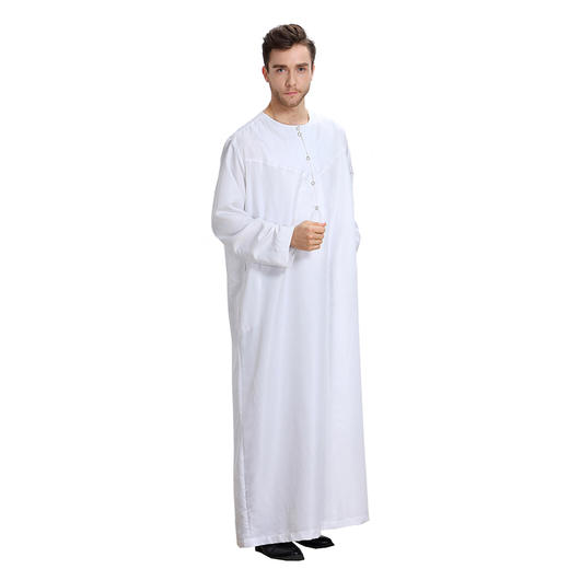 穆斯林男士纯色简约长袍，礼拜服 | 包邮 商品图4