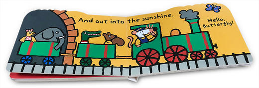 英文原版 小鼠波波系列 Maisy's Train: A Maisy Shaped Board Book 交通工具造型绘本 低幼儿童启蒙纸板书 撕不烂 2-3-4-5岁 商品图1