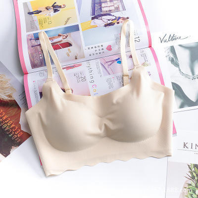 超舒服 会呼吸的空气无痕冰丝内衣 点胶无痕一片式无钢圈文胸睡眠 商品图1