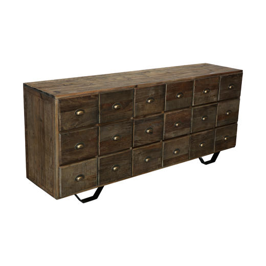 新仿榆木+杉木新中式大号多屉柜抽屉柜玄关柜QQ18050002 Newly made Elm wood and fir wood Big chest of drawers 商品图1