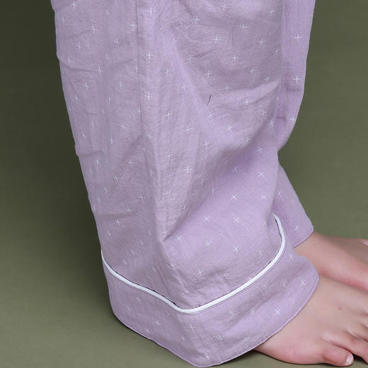 全棉双层纱基础套装 粉紫色女款 商品图2