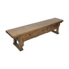 老改榆木新中式三屉矮长桌电视柜矮条桌Q1611000260 Modified Elm wood Low table 商品缩略图2