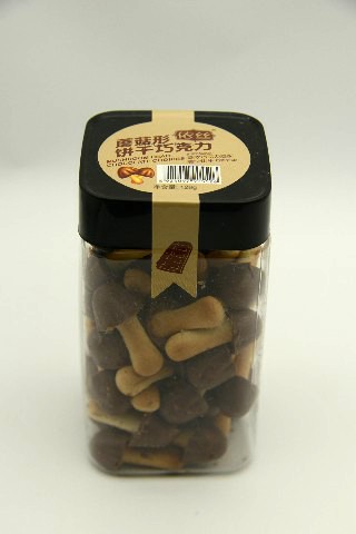依丝蘑菇头纯黑巧克力饼干128g