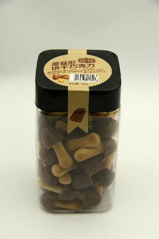 依丝蘑菇头纯黑巧克力饼干128g 商品图0