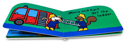 小鼠波波系列 英文原版 Maisy's Fire Engine: A Maisy Shaped Board Book 火灾救援消防车 儿童启蒙认知交通工具造型纸板书撕不烂 商品图3