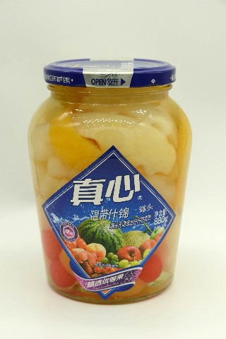 真心热带混合水果罐头880g