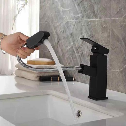 冶家铜质抽拉式面盆龙头 商品图6