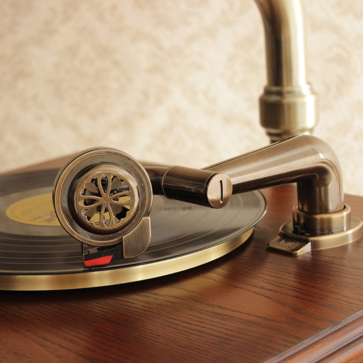 kasabene凯撒宾尼仿古留声机黑胶电唱机x32限量签名版