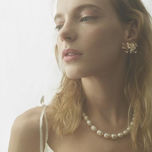 北京仓｜14-Baby's Breath Petit-耳夹（无需耳洞）短款［日本设计师］ 商品图0