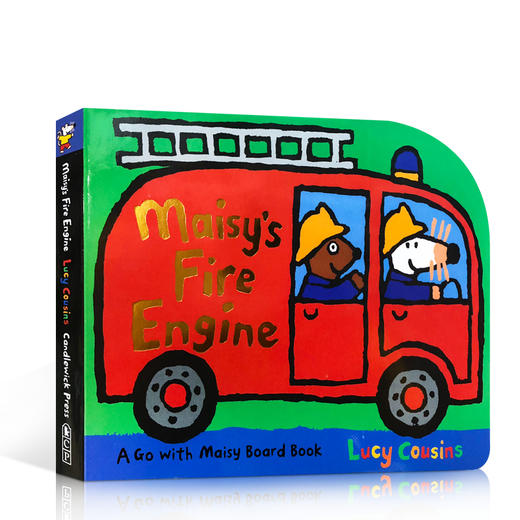小鼠波波系列 英文原版 Maisy's Fire Engine: A Maisy Shaped Board Book 火灾救援消防车 儿童启蒙认知交通工具造型纸板书撕不烂 商品图0