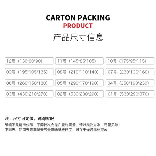 【小包】5层 邮政纸箱1~12号  打包快递纸盒子 商品图2