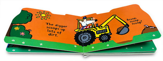 小鼠波波系列 英文原版 Maisy's Digger: A Go with Maisy Board Book 小鼠波波的挖掘机 纸板造型 低幼儿童启蒙阅读绘本 2-5岁 商品图2