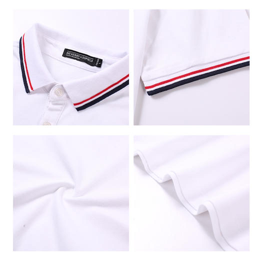 Supield（素湃）疏水抗污黑科技珠地棉男士短袖POLO衫 商品图2