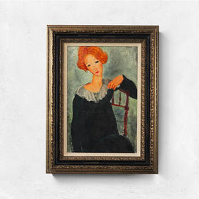 伽罗 JALO 挂画-莫迪里阿尼-坐在红椅上的女人 P046（预计10天内发货）