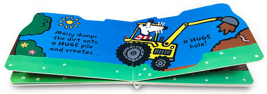 小鼠波波系列 英文原版 Maisy's Digger: A Go with Maisy Board Book 小鼠波波的挖掘机 纸板造型 低幼儿童启蒙阅读绘本 2-5岁 商品图3