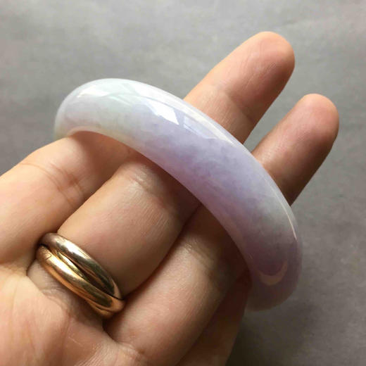 糯冰种紫罗兰厚庄翡翠手镯56 商品图6