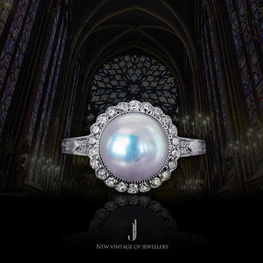 JULEE JULEE【简·珍珠】 18K白金珍珠钻石戒指 商品图1